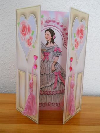 Vintage Lady with Roses, Gatefold by Joan Prince