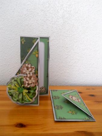 Fancy Floral Teardrop Card Kit in Emerald by Joan Prince