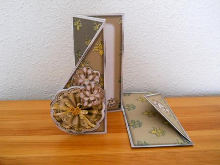 Fancy Floral Teardrop Card Kit in Olive by Joan Prince