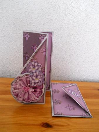 Fancy Floral Teardrop Card Kit in Blackcurrant by Joan Prince