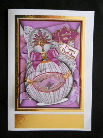 Lavender Perfume Birthday Scallop Bottom 7x5inch Stacker by Joan Prince