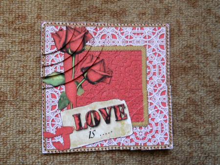 Love is 6 Inch Duo Corner Stack Card Front by Joan Prince