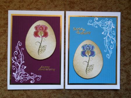 Beautiful Mysterious Flower Egg Shaped Toppers Set 1 by Joan Prince