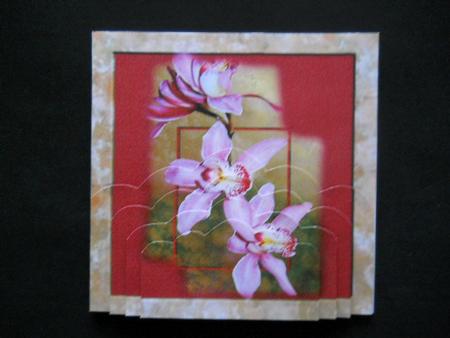 Orchids Scalloped Bottom Stacker by Joan Prince