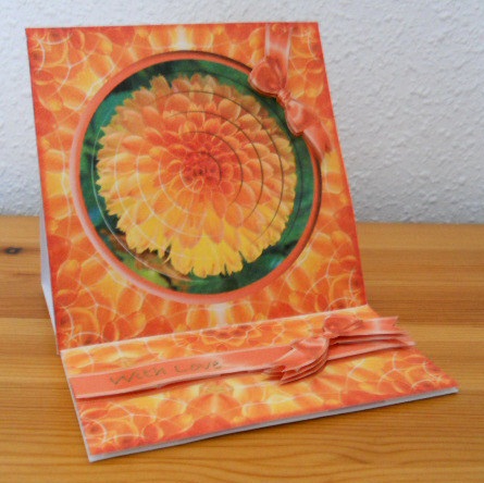 Orange Dahlia a - with Love by Joan Prince