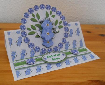 Forget-me-not Blue Easel Card Kit by Joan Prince