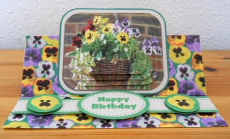 Hanging Basket Easel Card Kit by Joan Prince