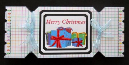 Christmas Gifts Cracker Card by Joan Prince