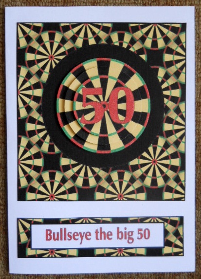 Bullseye 50 Easel Card by Joan Prince