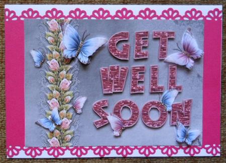 Roses and Butterflies Get Well Soon by Joan Prince