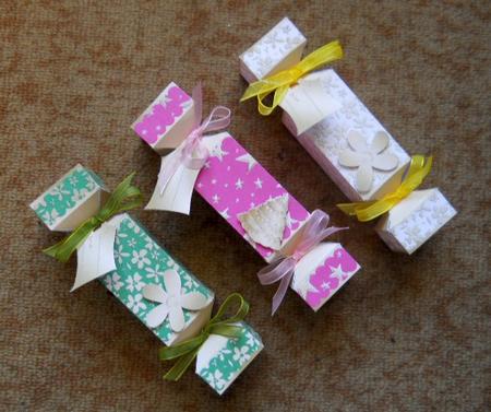 Gold Stars Cracker Shaped Treat or Favour Box by Joan Prince