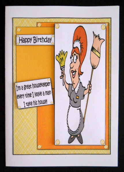 Busy Lizzie Cleans House Well, Quick Card by Joan Prince