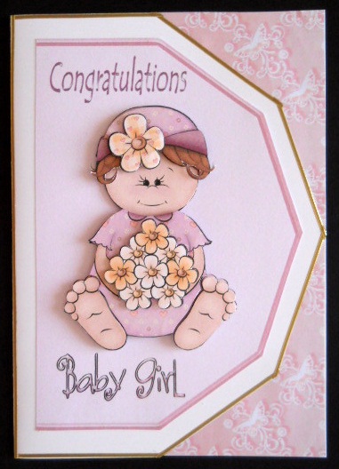 Cute Baby Girl with Flowers by Joan Prince