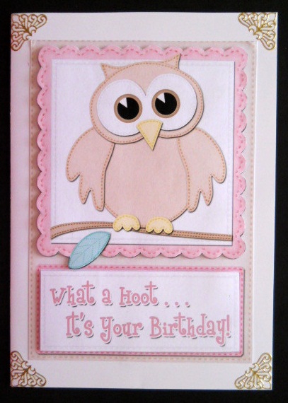 A4 What a Hoot Owl Birthday Felties by Joan Prince