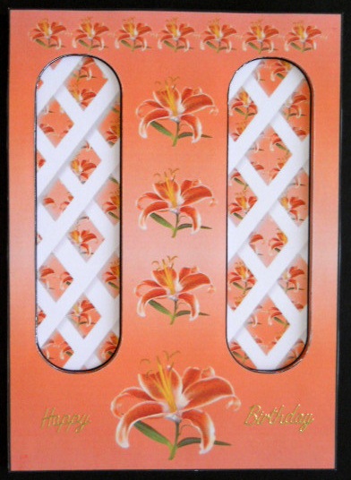 Day Lily Double Trellis Card Kit by Joan Prince