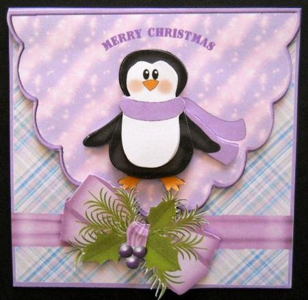 Penguin Square Envelope Card by Joan Prince