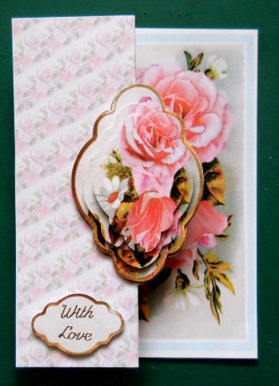 Large Pink Rose Fold Back by Joan Prince