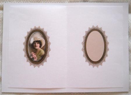 Victorian Girl in Frame Insert by Joan Prince