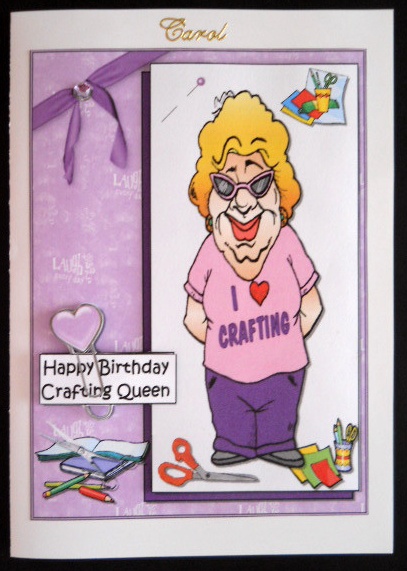 Happy Birthday Crafting Queen Quick Card by Joan Prince