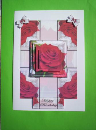 Framed Red Rose by Joan Prince