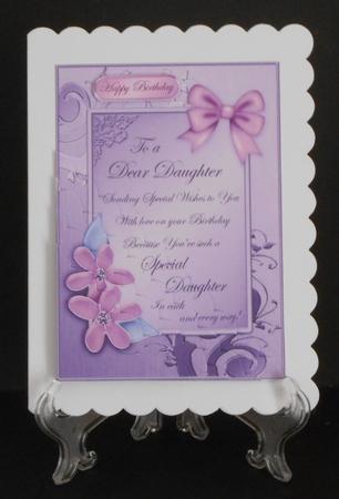 Metallic Birthday Greeting Quick Card Corner Side Stacker by Joan Prince