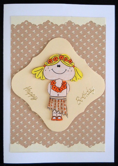 Hula Maggie Digital Stamp by Joan Prince