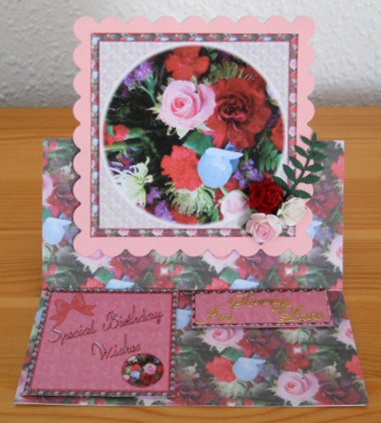 Round Flower Topper with Tags by Joan Prince