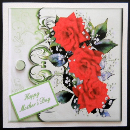 Red Roses for Mother's Day 8x8 Topper by Joan Prince