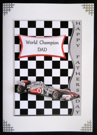 Racing Car - Silver - Fathers Day by Joan Prince