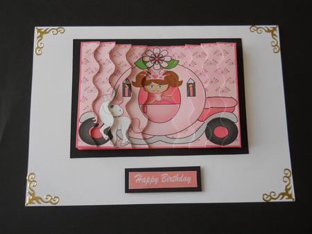 Princess in Carriage Wavy Edge by Joan Prince