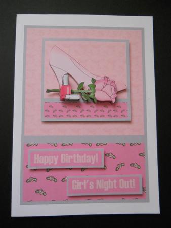 Girl's Night Out! Decoupage Card Front by Joan Prince