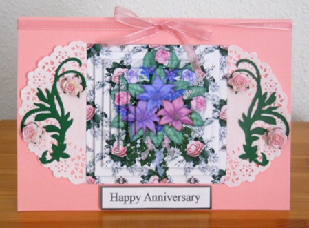 Lilies and Roses Wedding Bouquet Square Pyramid by Joan Prince