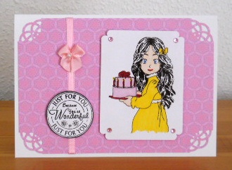 Birthday Cake Digital Stamp by Joan Prince