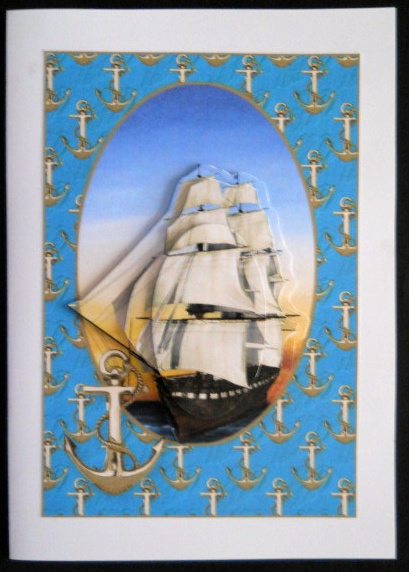 Sailing Into the Sunset Irregular Shaped Pyramid by Joan Prince