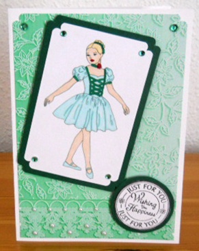 Green Floral Lace with Lace and Pearls Border by Joan Prince