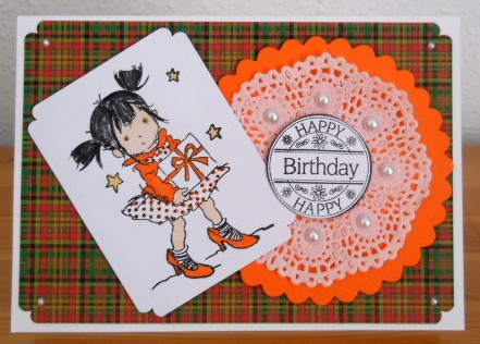 Red and Green Tartan A4 Backing Paper by Joan Prince