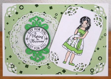 Sprinkles A4 Backing Paper in Green by Joan Prince
