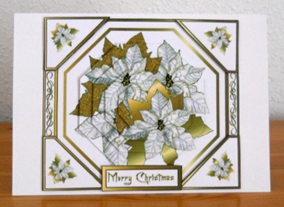 Exploding Verse Kit Gold Poinsettias Design 2 by Joan Prince