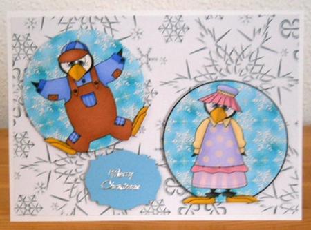 6 Penguins at Play Toppers 2 by Joan Prince