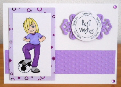 Bobby Plays Football Stamp by Joan Prince