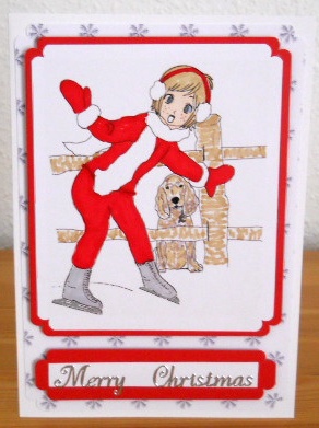 Winter Skating Digital Stamp by Joan Prince