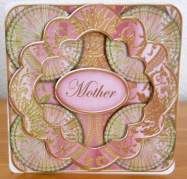 Dpink Multi Mix Mother 3D Rosette Decoupage Card Front by Joan Prince