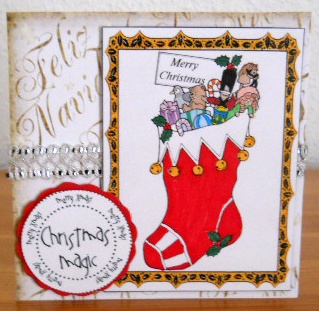 Feliz Navidad Text Large Square Backings Kit by Joan Prince
