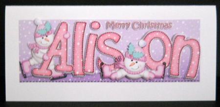 Xmas Large Dl Alison Quick Card N 3D Decoupage by Joan Prince
