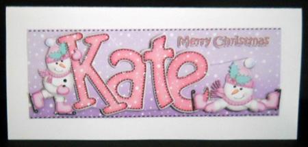 Xmas Large Dl Kate Quick Card N 3D Decoupage by Joan Prince