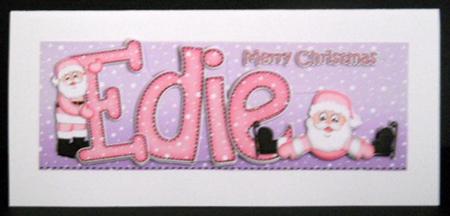 Xmas Large Dl Edie Quick Card N 3D Decoupage by Joan Prince