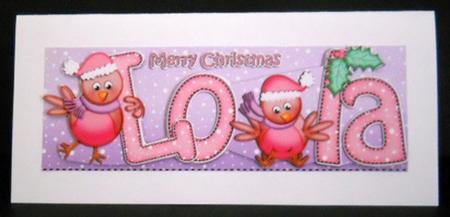 Xmas Large Dl Lola Quick Card N 3D Decoupage by Joan Prince