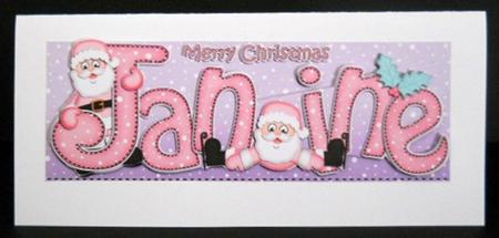 Xmas Large Dl Janine Quick Card N 3D Decoupage by Joan Prince
