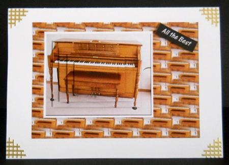 Piano Card Front by Joan Prince