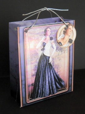Art Deco Lady Rose Black Mini Bags by Joan Prince